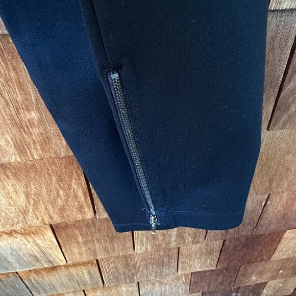 NWT Eileen Fisher Black Rayon Ponte Knit Pants with Ankle Zippers - X-Large - Picture 5 of 9